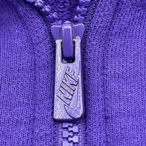 Nike Sportswear Hoodie Womens Medium Purple Swoosh Full Zip Hooded Sweatshirt - Picture 5 of 9